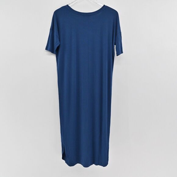BABATON Dress Size S Aritzia Blue Scoop Neck Dolman Short‎ Sleeve Midi T Shirt - Picture 5 of 13